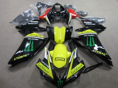 Carénage Moto R1 2007-2008 - Noir Jaune Motul Leovince