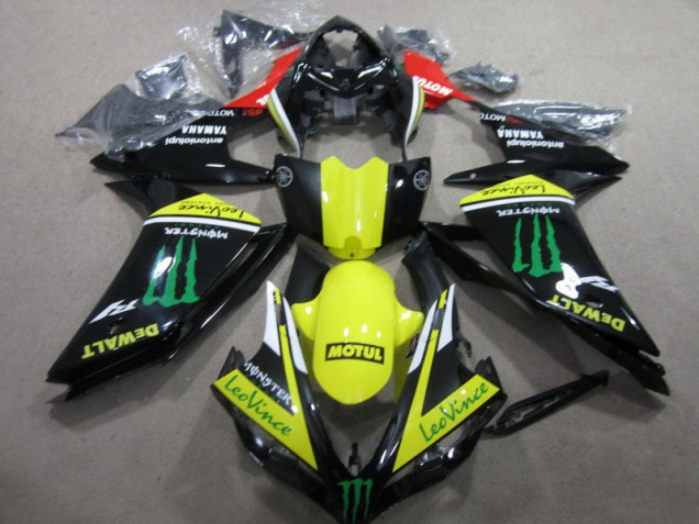Carénage Moto R1 2007-2008 - Noir Jaune Motul Leovince Carénage Moto R1 2007-2008 - Noir Jaune Motul Leovince