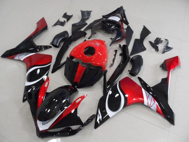 Carénage Moto R1 2007-2008 - Noir Rouge Brillant Carénage Moto R1 2007-2008 - Noir Rouge Brillant