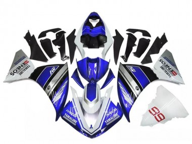 Carénage Moto R1 2009-2011 - Blanc Bleu Argent