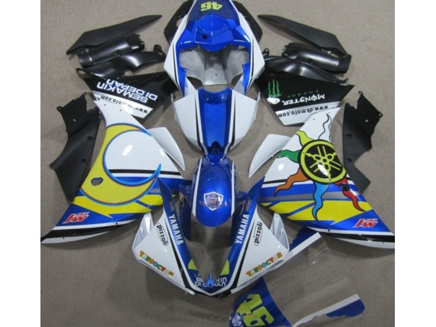 Carénage Moto R1 2009-2011 - Bleu Blanc Jaune 46 Carénage Moto R1 2009-2011 - Bleu Blanc Jaune 46