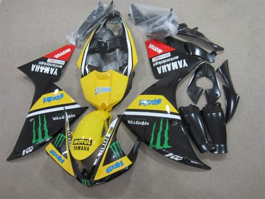 Carénage Moto R1 2009-2011 - Noir Jaune Motul Monster