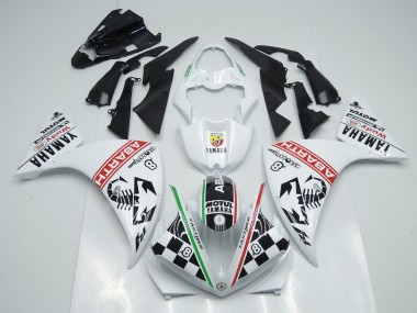 Carénage Moto R1 2012-2014 - Blanc Noir Abrath
