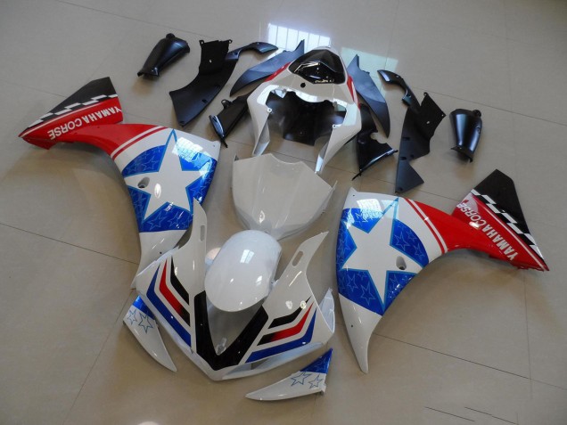Carénage Moto R1 2012-2014 - Blanc Noir Ducati Star Carénage Moto R1 2012-2014 - Blanc Noir Ducati Star