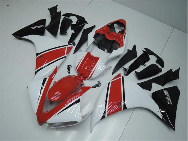 Carénage Moto R1 2012-2014 - Blanc Rouge Noir Carénage Moto R1 2012-2014 - Blanc Rouge Noir