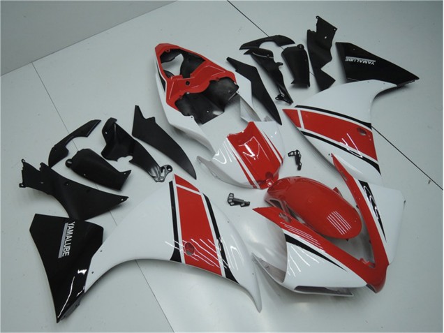Carénage Moto R1 2012-2014 - Blanc Rouge Noir Carénage Moto R1 2012-2014 - Blanc Rouge Noir