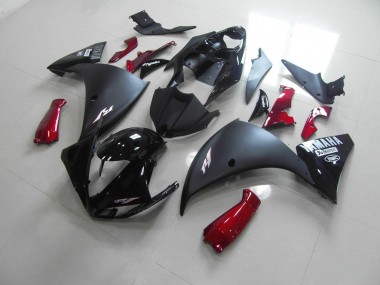 Carénage Moto R1 2012-2014 - Noir Mat Rouge