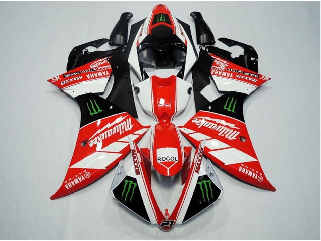 Carénage Moto R1 2012-2014 - Rouge Blanc Rocol Carénage Moto R1 2012-2014 - Rouge Blanc Rocol