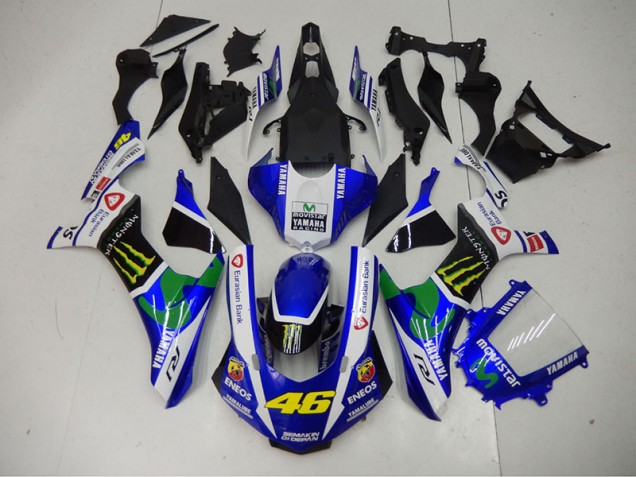 Carénage Moto R1 2015-2019 - Bleu Bleu Blanc ENEOS Movistar 46 Carénage Moto R1 2015-2019 - Bleu Bleu Blanc ENEOS Movistar 46