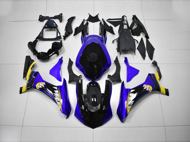 Carénage Moto R1 2015-2019 - Bleu Noir Carénage Moto R1 2015-2019 - Bleu Noir