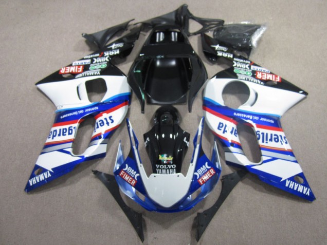 Carénage Moto R6 1998-2002 - BM FIMER VOLVO Bleu Blanc Noir Carénage Moto R6 1998-2002 - BM FIMER VOLVO Bleu Blanc Noir