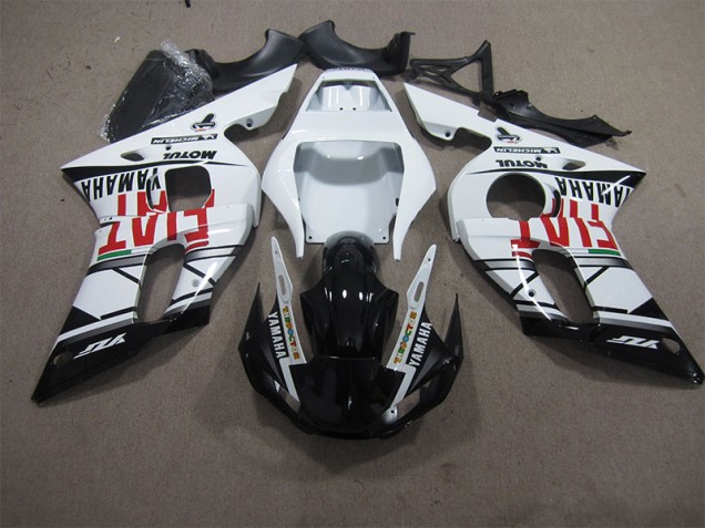 Carénage Moto R6 1998-2002 - Blanc Noir Fiat Carénage Moto R6 1998-2002 - Blanc Noir Fiat