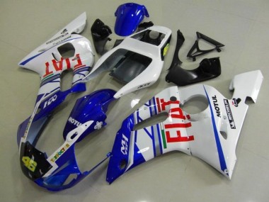Carénage Moto R6 1998-2002 - Bleu Blanc Fiat