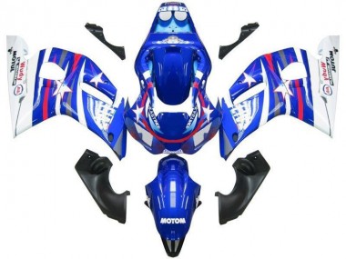 Carénage Moto R6 1998-2002 - Bleu Blanc Star Fiat