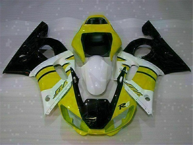 Carénage Moto R6 1998-2002 - Jaune Blanc Carénage Moto R6 1998-2002 - Jaune Blanc