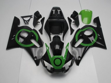 Carénage Moto R6 1998-2002 - Noir Vert Cercle