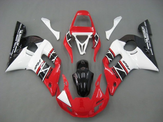 Carénage Moto R6 1998-2002 - Rouge Blanc Noir