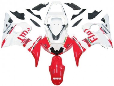 Carénage Moto R6 2003-2005 - Blanc Rouge Fiat