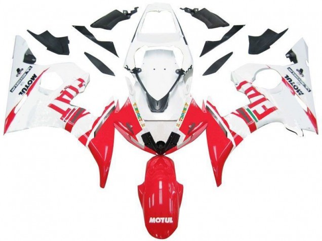 Carénage Moto R6 2003-2005 - Blanc Rouge Fiat Carénage Moto R6 2003-2005 - Blanc Rouge Fiat