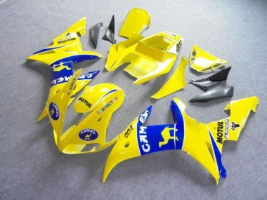 Carénage Moto R6 2003-2005 - Jaune Bleu Motul Camel