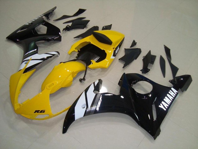Carénage Moto R6 2003-2005 - Jaune Noir Carénage Moto R6 2003-2005 - Jaune Noir