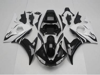 Carénage Moto R6 2003-2005 - Noir et Blanc