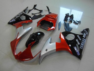 Carénage Moto R6 2003-2005 - Orange Argent Noir