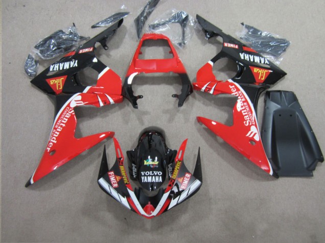 Carénage Moto R6 2003-2005 - Rouge Noir Santander Carénage Moto R6 2003-2005 - Rouge Noir Santander