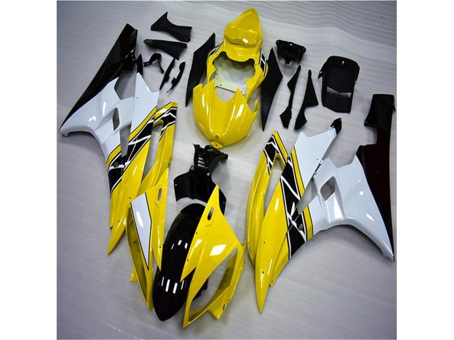 Carénage Moto R6 2006-2007 - Jaune Blanc Noir Carénage Moto R6 2006-2007 - Jaune Blanc Noir