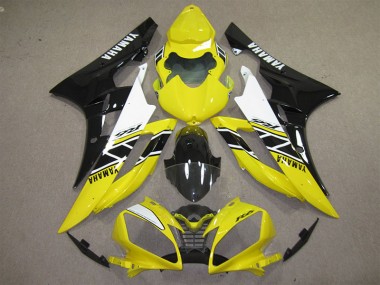 Carénage Moto R6 2006-2007 - Jaune Noir Décalque