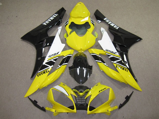 Carénage Moto R6 2006-2007 - Jaune Noir Décalque Carénage Moto R6 2006-2007 - Jaune Noir Décalque