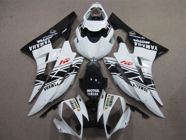Carénage Moto R6 2006-2007 - Noir Blanc Motul Carénage Moto R6 2006-2007 - Noir Blanc Motul