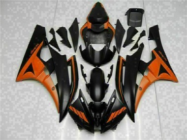 Carénage Moto R6 2006-2007 - Orange Noir