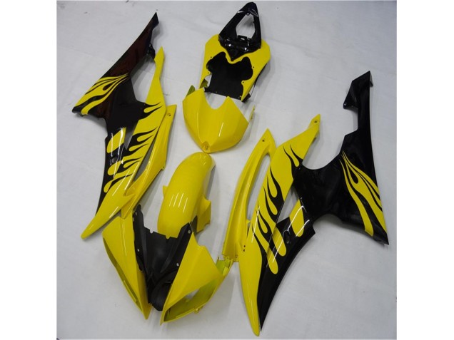 Carénage Moto R6 2008-2016 - Jaune Noir Carénage Moto R6 2008-2016 - Jaune Noir