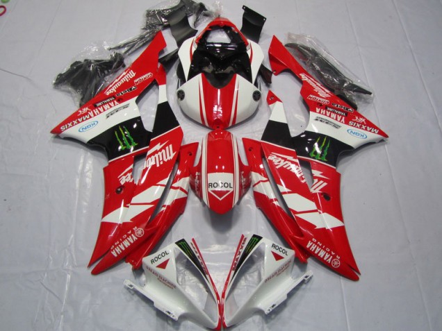 Carénage Moto R6 2008-2016 - Rouge Blanc Rocol Carénage Moto R6 2008-2016 - Rouge Blanc Rocol