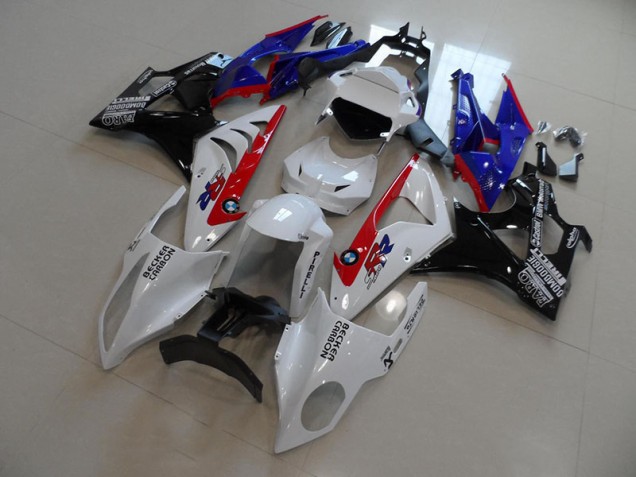 Carénage Moto S1000RR 2009-2014 - Blanc Bleu Rouge Becker Carbon Carénage Moto S1000RR 2009-2014 - Blanc Bleu Rouge Becker Carbon