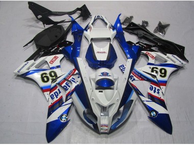Carénage Moto S1000RR 2009-2014 - Blanc Bleu Sterilgarda 69