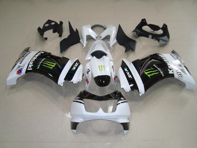 Carénage Moto ZX 250R 2008-2012 - Noir Blanc Monster Carénage Moto ZX 250R 2008-2012 - Noir Blanc Monster