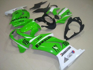 Carénage Moto ZX 250R 2008-2012 - Vert et Blanc