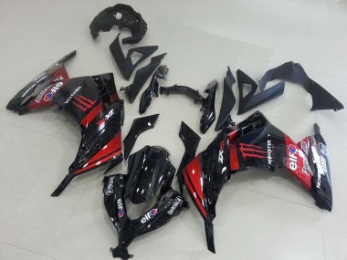 Carénage Moto ZX 300R 2013-2016 - Noir Rouge Monster
