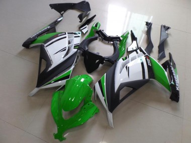Carénage Moto ZX 300R 2013-2016 - Vert Noir et Blanc