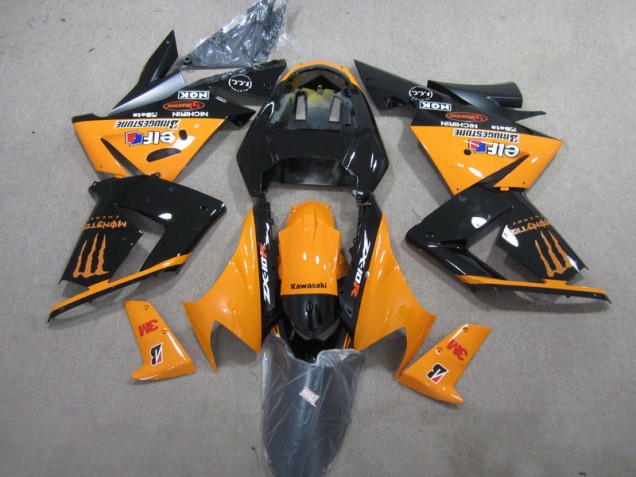 Carénage Moto ZX10R 2003-2005 - Noir Orange 3M Monster Carénage Moto ZX10R 2003-2005 - Noir Orange 3M Monster