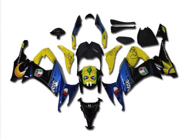 Carénage Moto ZX10R 2008-2010 - Bleu Requin Carénage Moto ZX10R 2008-2010 - Bleu Requin