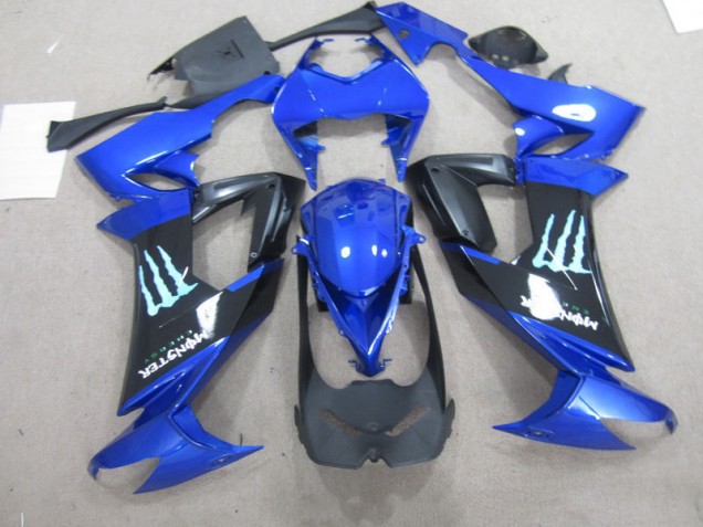 Carénage Moto ZX10R 2008-2010 - Noir Bleu Monster Carénage Moto ZX10R 2008-2010 - Noir Bleu Monster