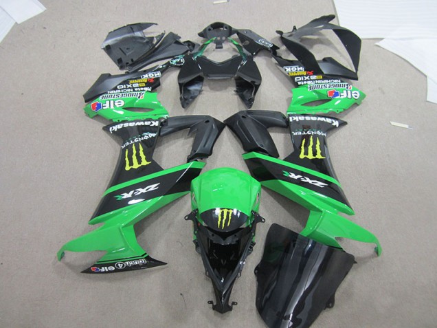 Carénage Moto ZX10R 2008-2010 - Noir Vert Monster Carénage Moto ZX10R 2008-2010 - Noir Vert Monster