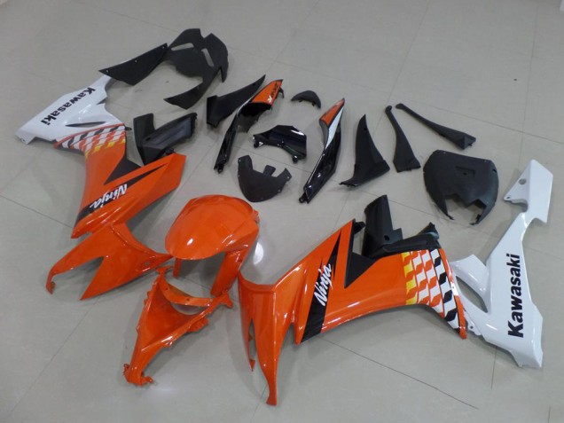 Carénage Moto ZX10R 2008-2010 - Orange et Blanc Carénage Moto ZX10R 2008-2010 - Orange et Blanc