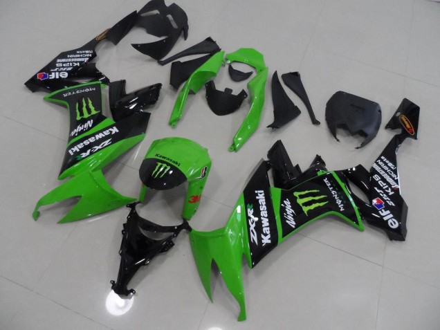Carénage Moto ZX10R 2008-2010 - Vert et Noir Monster Carénage Moto ZX10R 2008-2010 - Vert et Noir Monster