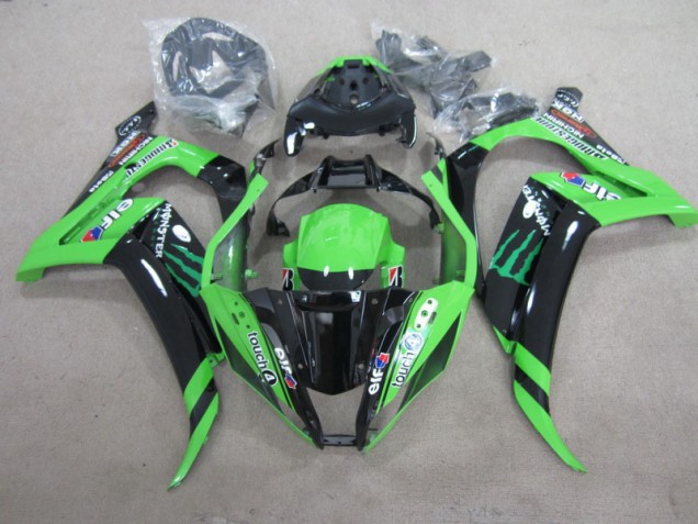 Carénage Moto ZX10R 2011-2015 - Noir Vert Touch4 Monster Carénage Moto ZX10R 2011-2015 - Noir Vert Touch4 Monster