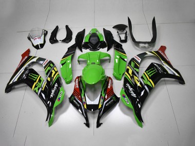 Carénage Moto ZX10R 2016-2019 - Vert Noir Rouge Ninja Monster