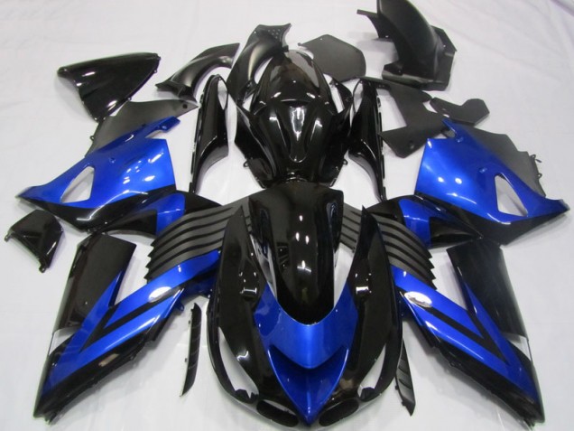 Carénage Moto ZX14R ZZR 1400 2006-2011 - Noir Bleu Carénage Moto ZX14R ZZR 1400 2006-2011 - Noir Bleu
